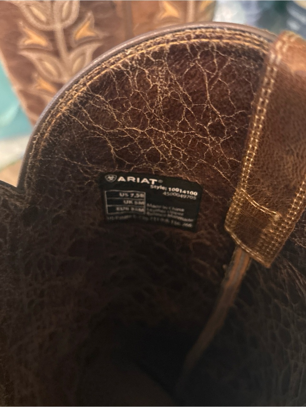 Ariat Heritage R Toe Western Boot size 7.5 - Picture 4 of 8